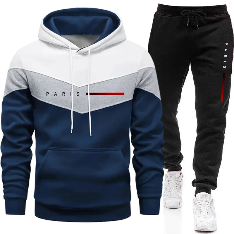 2025 New Arrival Paris Printed Tracksuit Hoodies and Sweatpants Autumn Winter Men Women Daily Casual Sports Jogging Suit Men Set