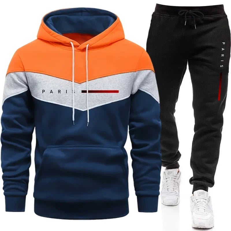 2025 New Arrival Paris Printed Tracksuit Hoodies and Sweatpants Autumn Winter Men Women Daily Casual Sports Jogging Suit Men Set