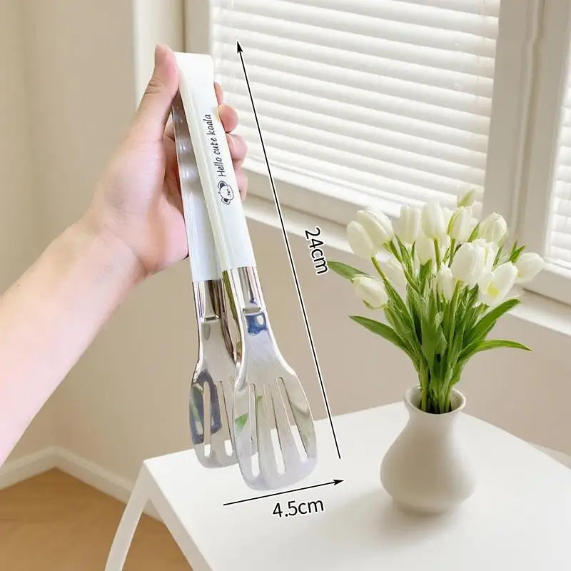 Stainless Steel Food Tongs Kitchen Utensils Buffet Cooking Tool Anti Heat Bread Clip Pastry Clamp For Desserts Salads Barbecue