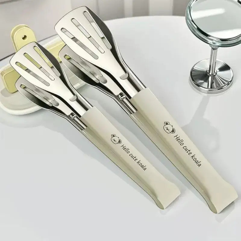Stainless Steel Food Tongs Kitchen Utensils Buffet Cooking Tool Anti Heat Bread Clip Pastry Clamp For Desserts Salads Barbecue